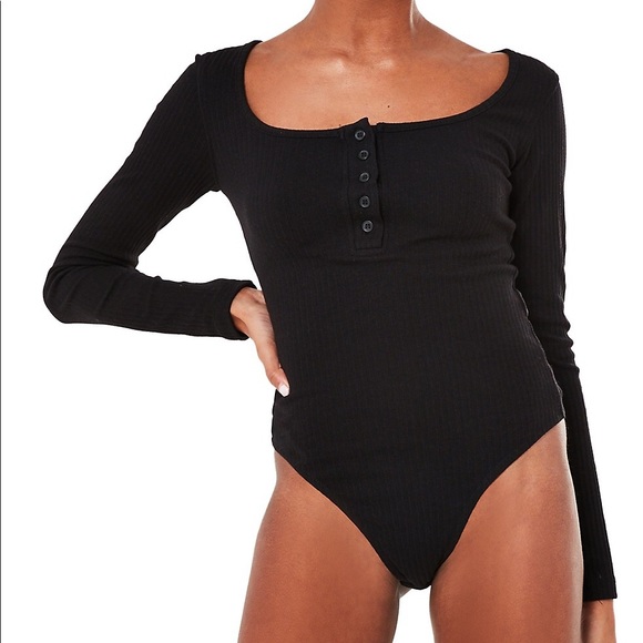 Missguided Tops - Missguided Long-Sleeve Bodysuit